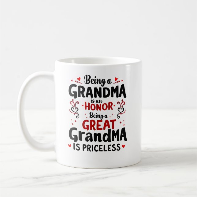 Mug Être Grand-Mère Est Inestimable (Gauche)