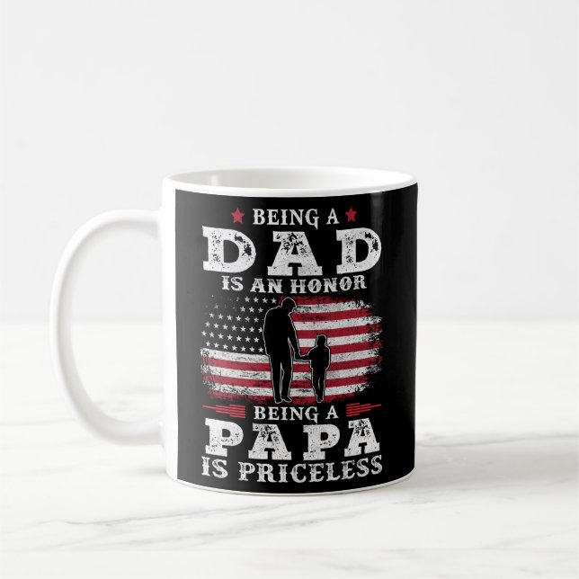 Mug Être Papa Est Un Honneur Être Papa Est Inestimable (Gauche)
