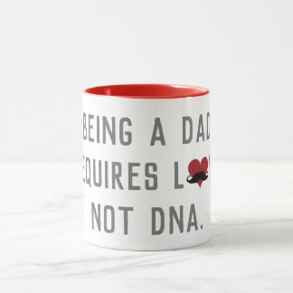 Mug Être Papa Nécessite L'Amour Pas L'ADN Coeur Mousta