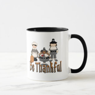 Mug être reconnaissant action de grâce pèlerins