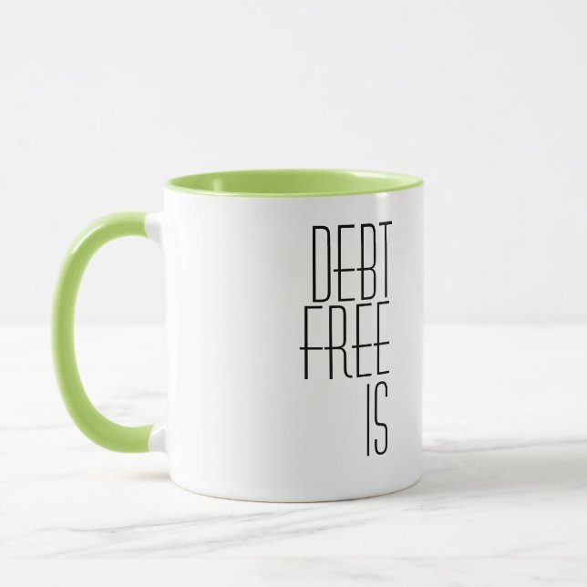 Mug 'Être sans dettes, c'est le chemin' Parcours sans  (Gauche)