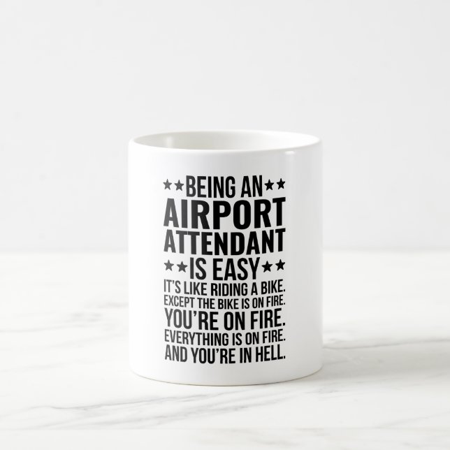 Mug Être un agent d'aéroport est facile C'est comme (Centre)