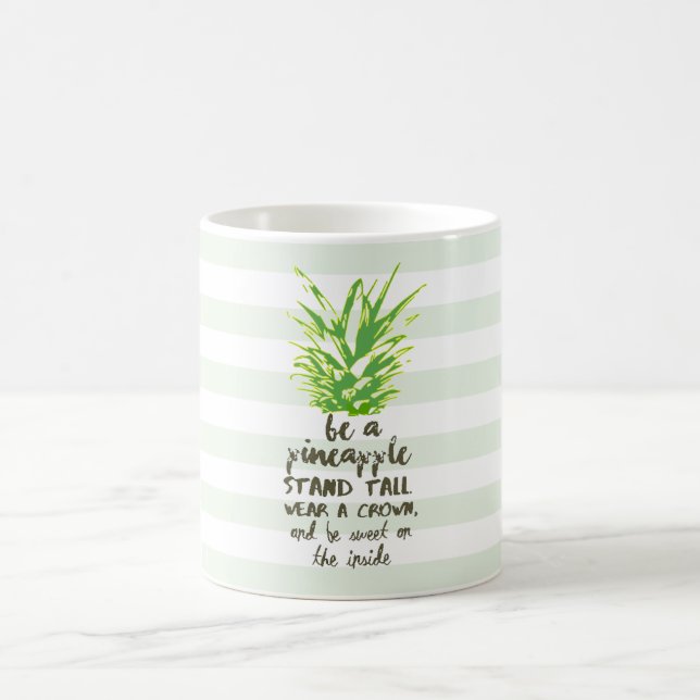 Mug Être Un Ananas Inspirationnel Citation Typographie (Centre)