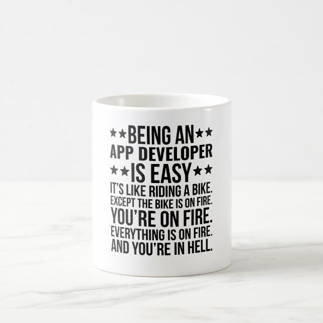 Mug Être un développeur d'application est facile C'est (Centre)