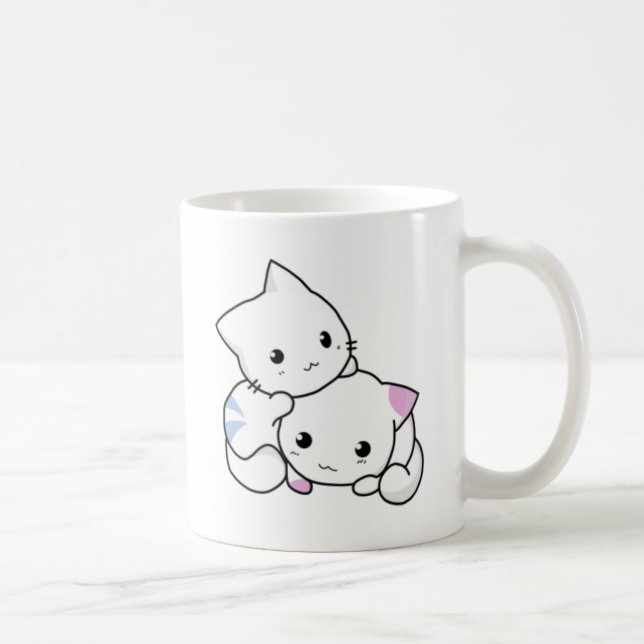 Mug Étreindre blanc mignon de chatons (Droite)