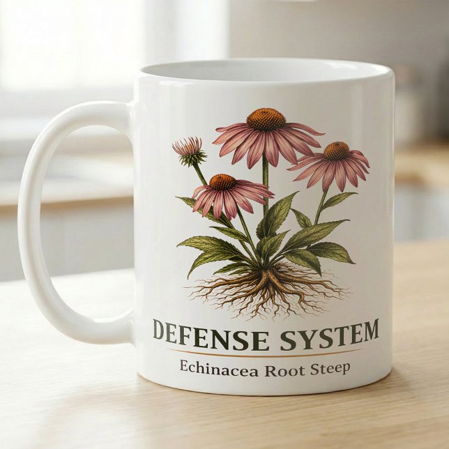 Mug Étude botanique de l'Échinacée pourpre (Créateur téléchargé)