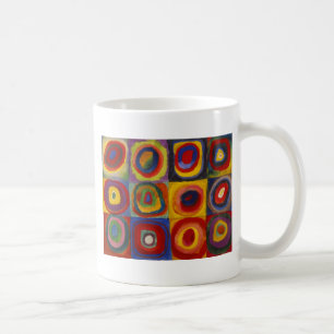 Mug Étude de couleur des cercles Carré par Kandinsky