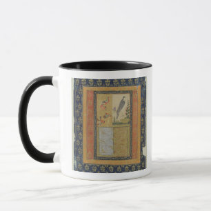 Mug Étude d'oiseau et calligraphie, Golconda, Andhra