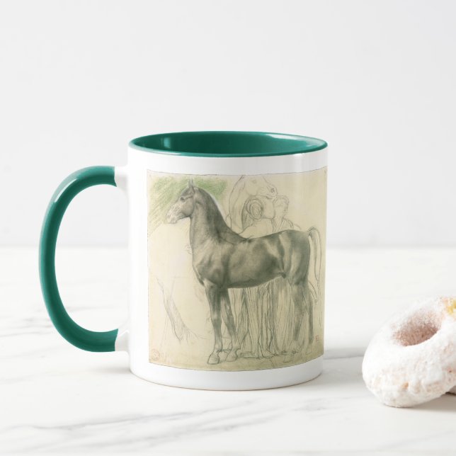 Mug Étude d'un cheval par Edgar Degas, Beaux-arts vint (Avec donut)