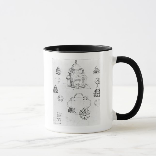 Mug Études pour un bâtiment d'un plan centralisé (Droite)