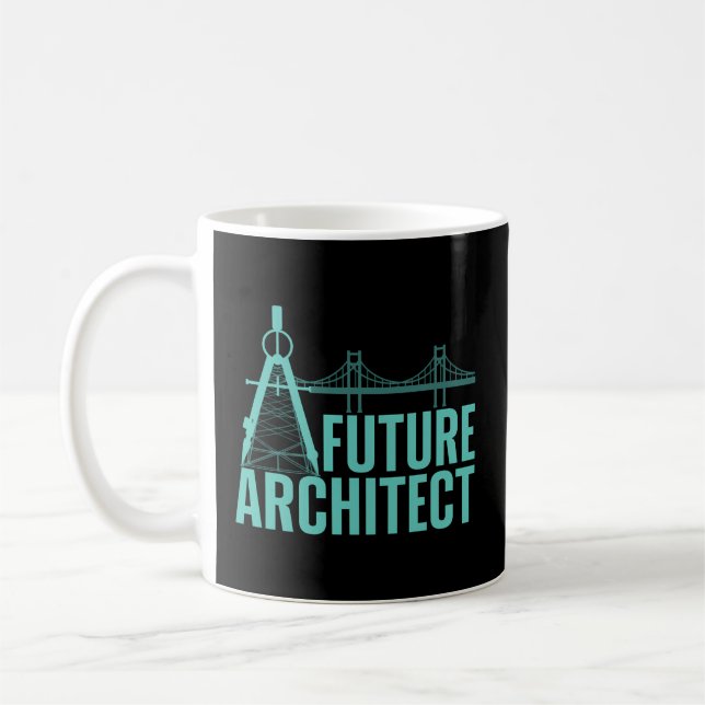 Mug Étudiant en architecture d'architecture d'avenir (Gauche)