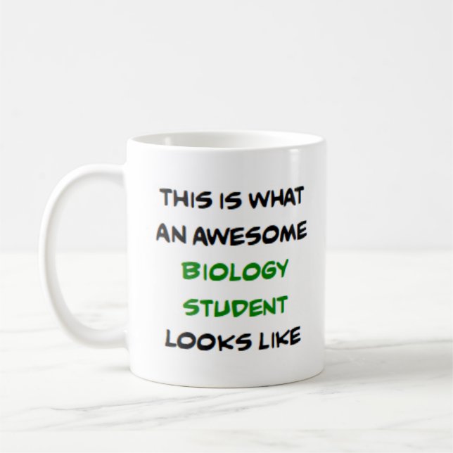 Mug étudiant en biologie, génial (Gauche)
