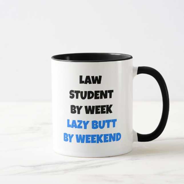 Mug Étudiant en droit Lazy Butt (Droite)