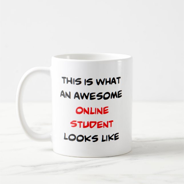Mug étudiant en ligne, génial (Gauche)