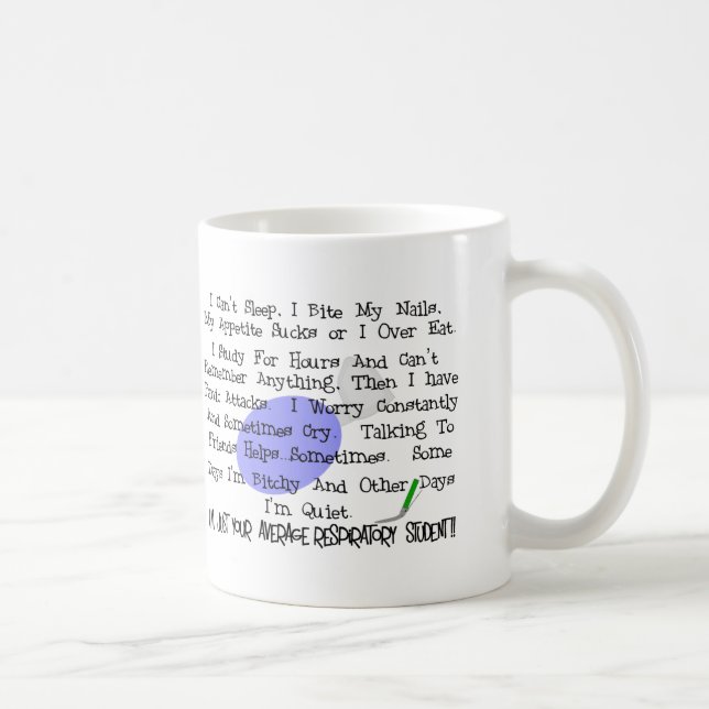 Mug Étudiant respiratoire moyen (Droite)