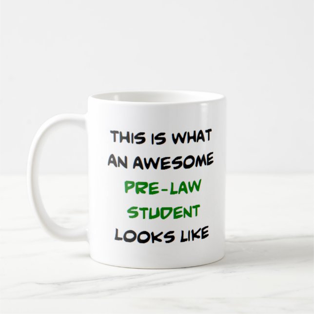 Mug étudiante en pré-droit, génial (Gauche)
