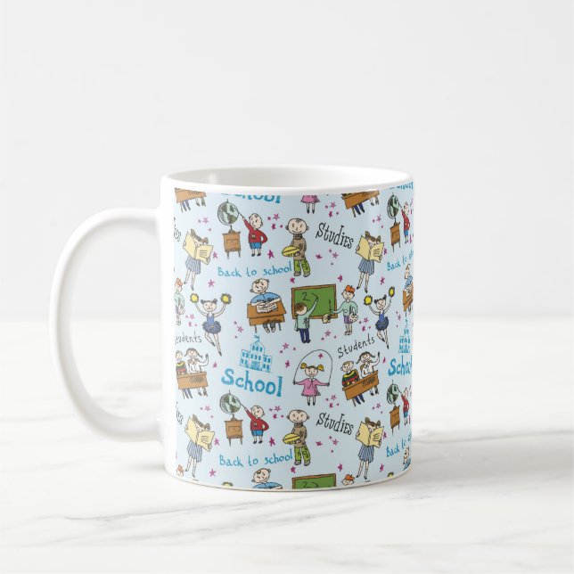 Mug Étudiants, école, et études Motif de dessin (Gauche)