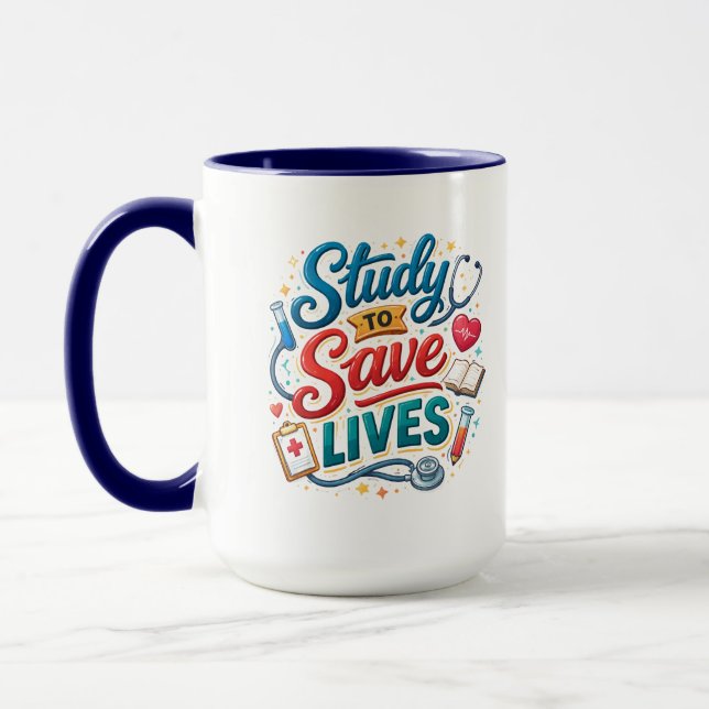Mug Étudier pour sauver des vies | Reconnaissance des  (Gauche)