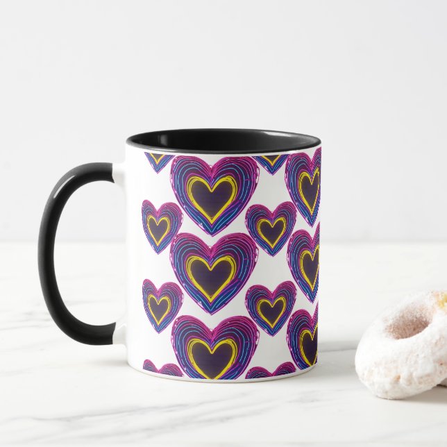Mug Étui iPhone / iPad Cœur Anatomique Néon (Avec donut)