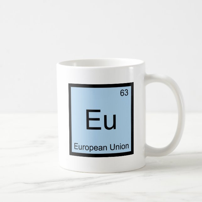 Mug Eu - Symbole d'élément de chimie de l'Union Europé (Droite)