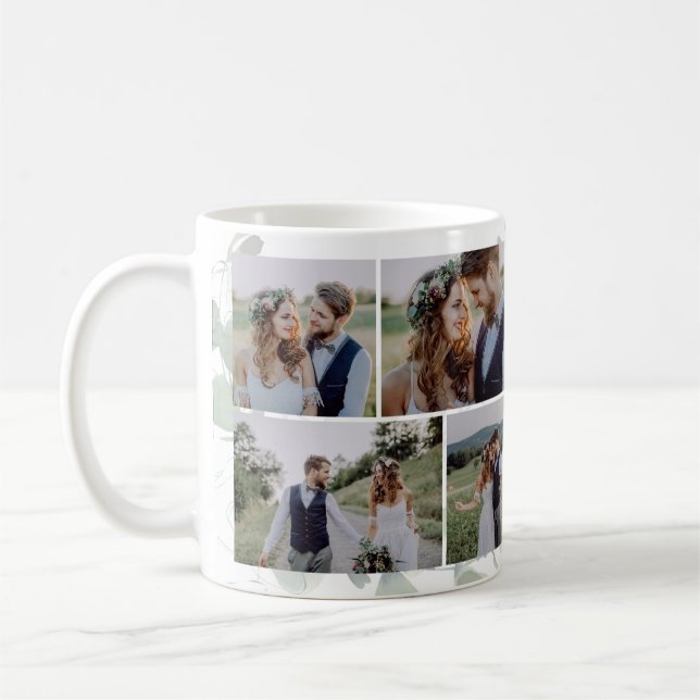 Mug Eucalyptus Mariage Multiphoto Collage (Gauche)