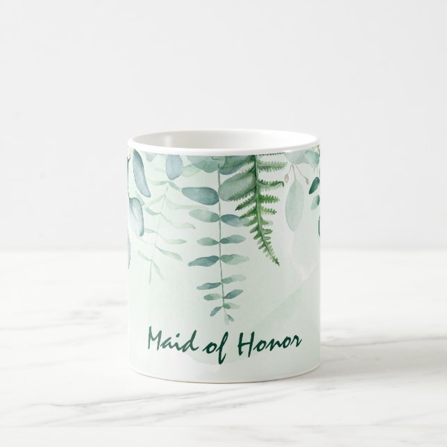 Mug Eucalyptus verdure demoiselle d'honneur mariage ve (Centre)