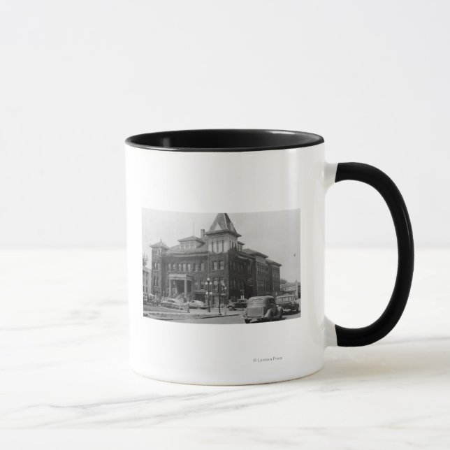 Mug Eugene, Oregon Scene avec la photo de l'Hôtel de V (Droite)