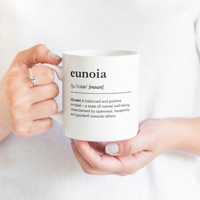 Mug Eunoia définition grec mots d'esprit sain (Créateur téléchargé)