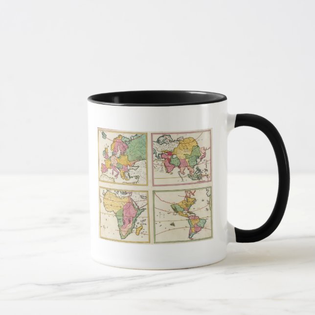 Mug Europe, Asie, Afrique, Amérique (Droite)