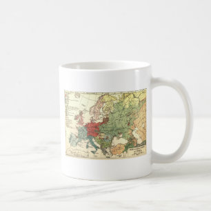 Mug Europe Carte Pays Antique Mondiale