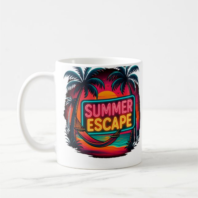 Mug Évasion estivale sans fin - Aventure Sunset Rétro (Gauche)