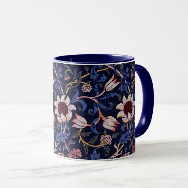 Mug Evenlode, famous William Morris pattern, (Devant droit)