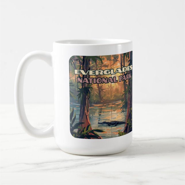 Mug Everglades Parc National Alligator Marécage Florid (Gauche)