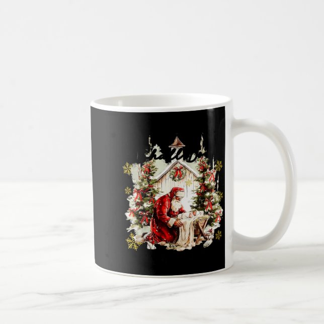 Mug Every Knee Shall Bow Funny Kneeling Santa Baby Jes (Droite)
