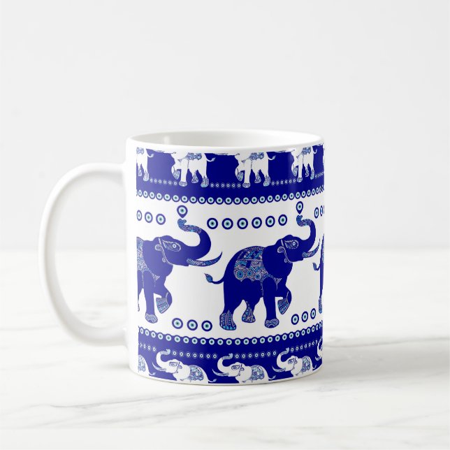 Mug Evil Eye Elephant Motif ornemental (Gauche)