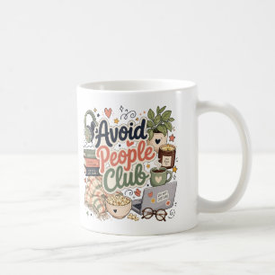 Mug Éviter les gens Club Ambiance Introverti Confortab