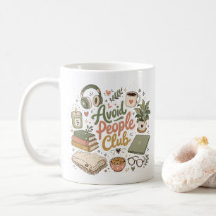Mug Éviter les gens Club Ambiance Introverti Cosy
