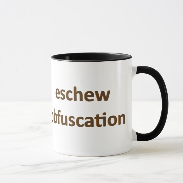 Mug évitez l'obscurcissement (Droite)
