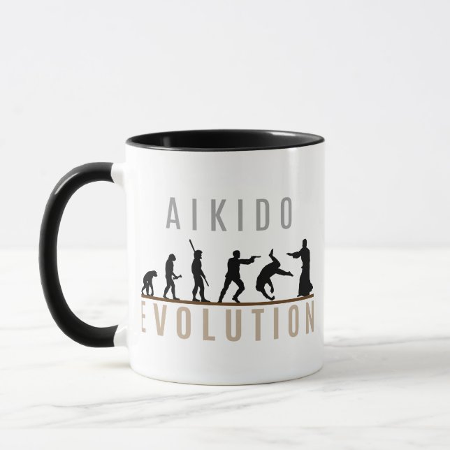 Mug Évolution d'Aikido (Gauche)