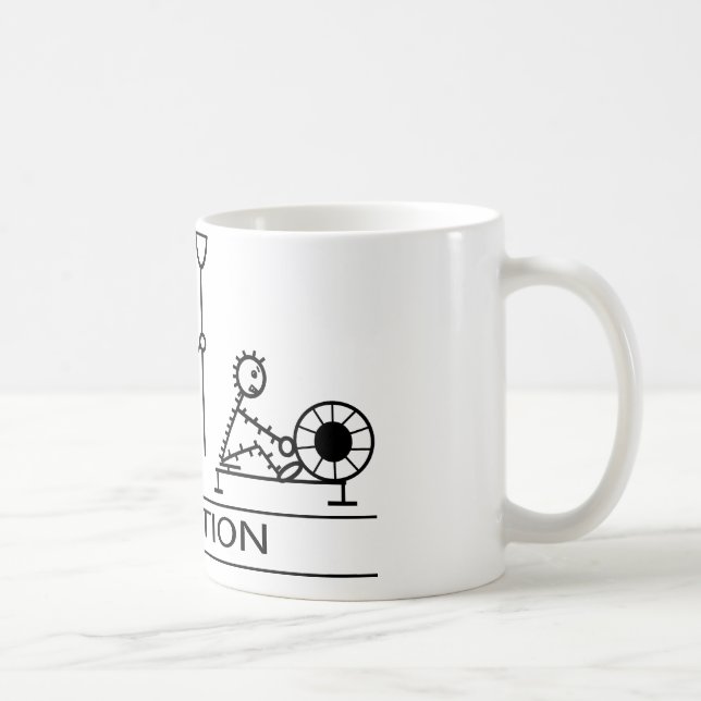 Mug Évolution de l'homme avec l'aviron (Droite)