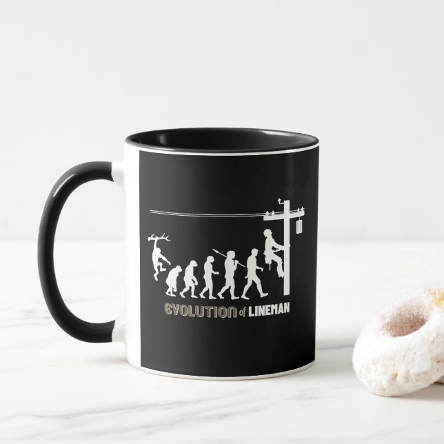 Mug Évolution de Lineman (Avec donut)