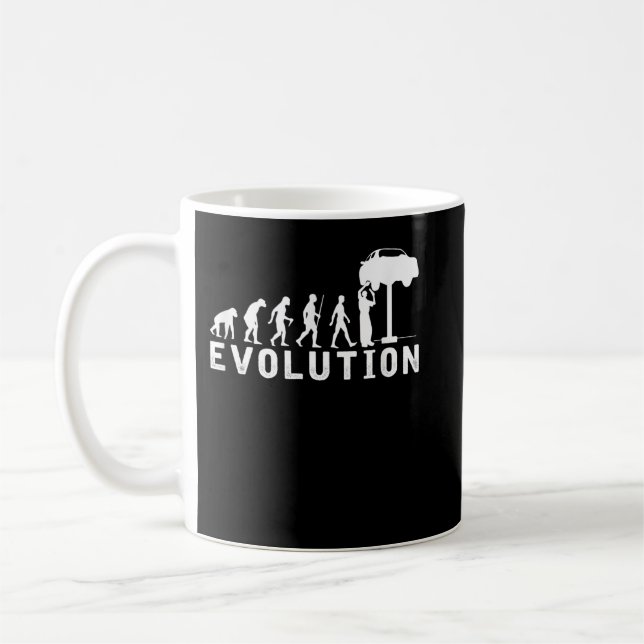 Mug Évolution des mécaniciens automobiles (Gauche)