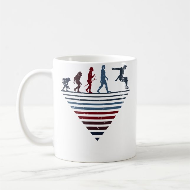 Mug Évolution humaine - Joueur Parkour Vintage (Gauche)
