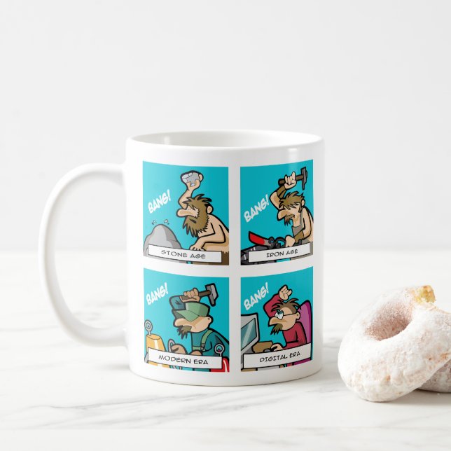 Mug Évolution numérique 2 (Avec donut)
