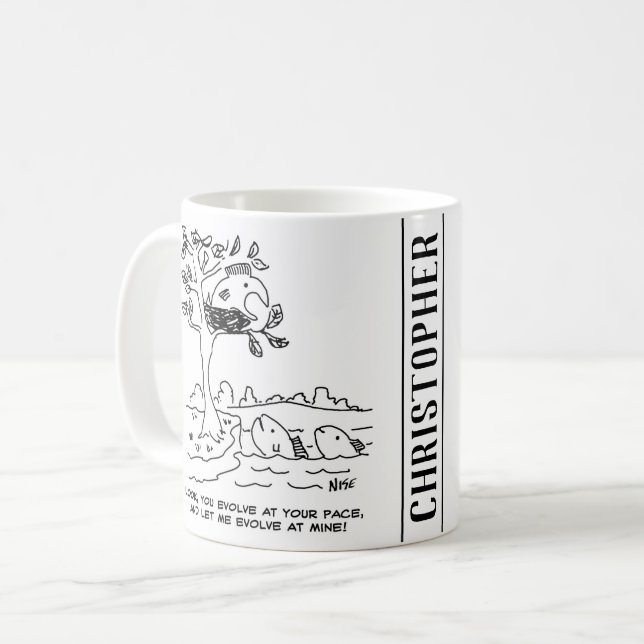 Mug Évolution. Poisson dans un nid. (Devant gauche)