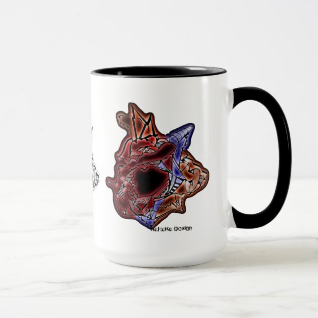 Mug Évolution tribale abstraite du Chef d'art (Droite)