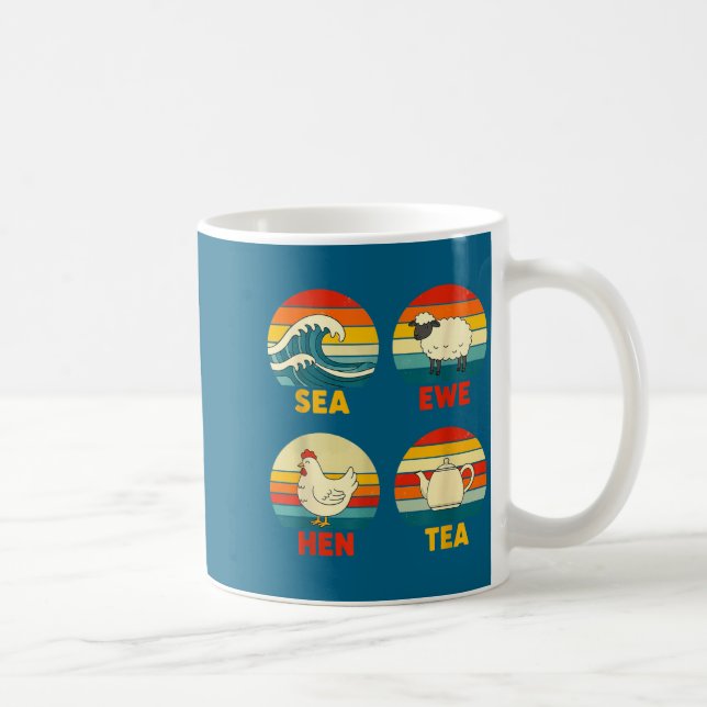 Mug Ewe Quote Sea Hen Tea Sunset Apparel (Droite)