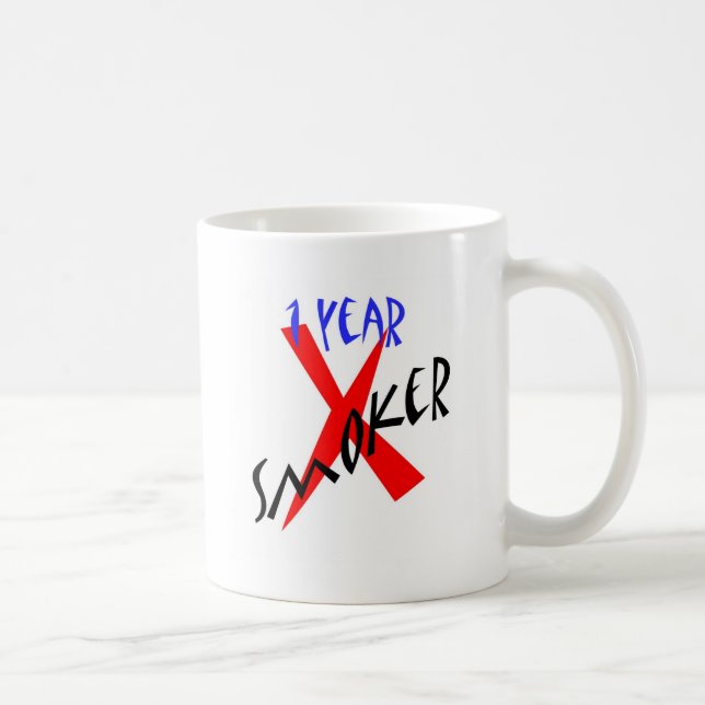 Mug Ex-fumeur de rouge de 1 an (Droite)