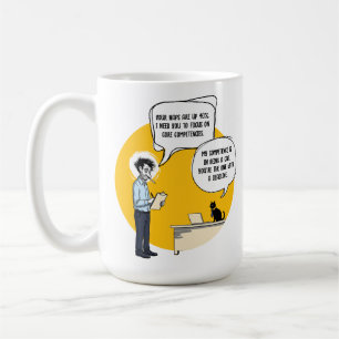 Mug Examen de performance drôle de chat de bureau humo