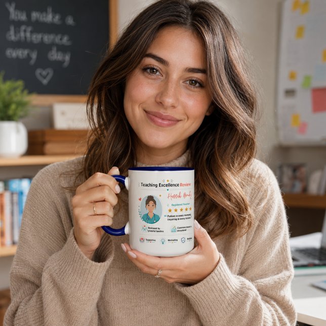 Mug Examen d'enseignant d'excellence pédagogique color (Colorful Teaching Excellence Teacher Review Mug
)